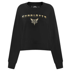 Charlotte Hornets Pro Standard Women's Glam Cropped Pullover Sweatshirt - Black online