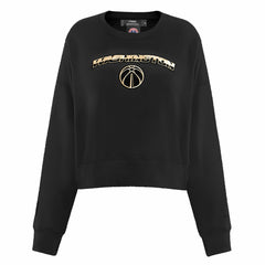 Washington Wizards Pro Standard Women's Glam Cropped Pullover Sweatshirt - Black cheap