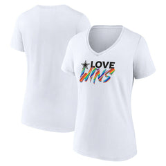 Women's Love Wins V-Neck T-Shirt - Dallas Cowboys T-shirts