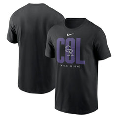 Black Colorado Rockies Nike Scoreboard T-Shirt