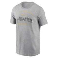 Heather Gray Pittsburgh Pirates Nike Home Team Athletic Arch T-Shirt
