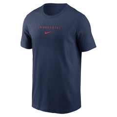 Navy Minnesota Twins Nike Large Logo Back Stack T-Shirt