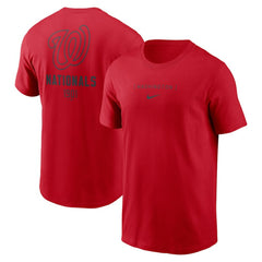 Red Washington Nationals Nike Large Logo Back Stack T-Shirt