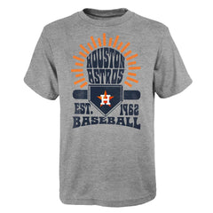 Gray Houston Astros Youth Sun Burst T-Shirt