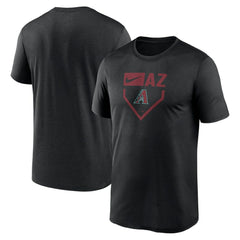 Black Arizona Diamondbacks Nike Home Plate Icon Legend Performance T-Shirt
