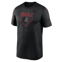 Black Arizona Diamondbacks Nike Home Plate Icon Legend Performance T-Shirt