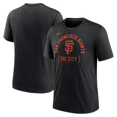 Heather Black San Francisco Giants Nike Swing Big Tri-Blend T-Shirt