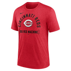 Heather Red Cincinnati Reds Nike Swing Big Tri-Blend T-Shirt