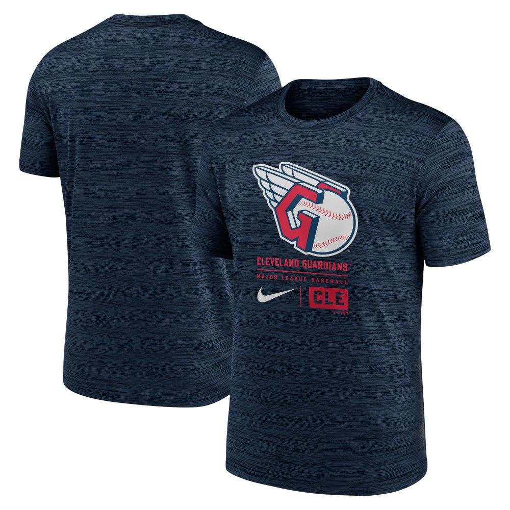 Navy Cleveland Guardians Nike Large Logo Velocity T-Shirt
