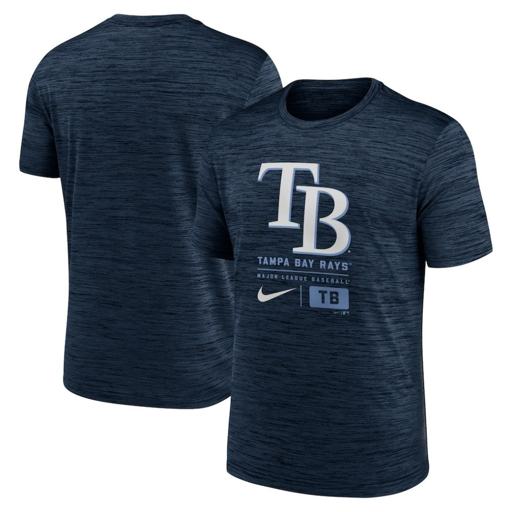 Navy Tampa Bay Rays Nike Large Logo Velocity T-Shirt
