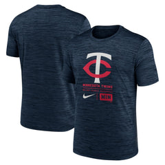 Navy Minnesota Twins Nike Large Logo Velocity T-Shirt