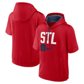 Red St. Louis Cardinals Nike Tri Code Lockup Short Sleeve Pullover Hoodie