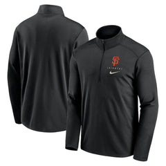 Black San Francisco Giants Nike Franchise Logo Pacer Performance Half-Zip Top