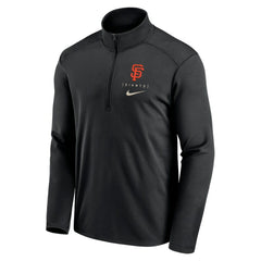 Black San Francisco Giants Nike Franchise Logo Pacer Performance Half-Zip Top