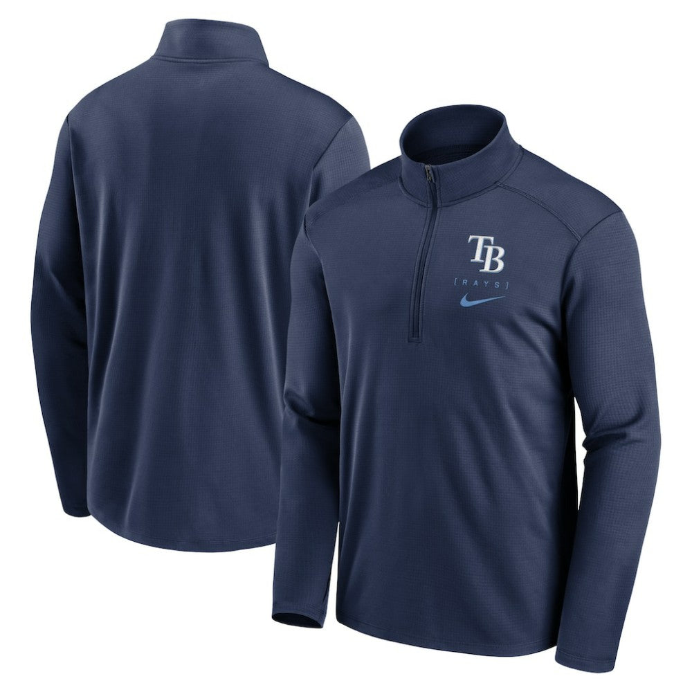 Navy Tampa Bay Rays Nike Franchise Logo Pacer Performance Half-Zip Top
