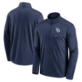 Navy Tampa Bay Rays Nike Franchise Logo Pacer Performance Half-Zip Top