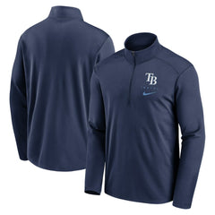 Navy Tampa Bay Rays Nike Franchise Logo Pacer Performance Half-Zip Top