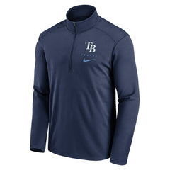 Navy Tampa Bay Rays Nike Franchise Logo Pacer Performance Half-Zip Top