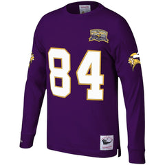 Randy Moss Big & Tall Retired Player Name & Number Long Sleeve Top - Minnesota Vikings Tops