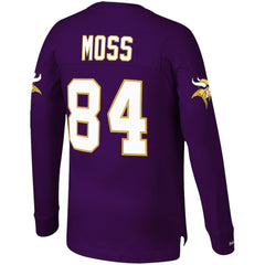 Randy Moss Big & Tall Retired Player Name & Number Long Sleeve Top - Minnesota Vikings Tops
