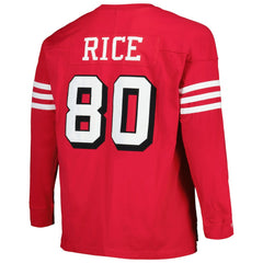 Jerry Rice Big & Tall Cut & Sew Player Name & Number Long Sleeve T-Shirt - San Francisco 49ers T-shirts