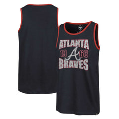 Navy Atlanta Braves '47 Upload Franklin Tank Top