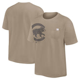 Khaki Chicago Cubs Nike Statement Max90 Pocket T-Shirt