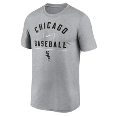 Heather Charcoal Chicago White Sox Nike Arch Baseball Stack Performance T-Shirt