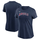 Navy Los Angeles Angels Nike Women's Wordmark T-Shirt