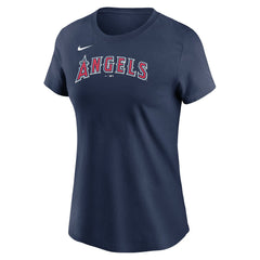 Navy Los Angeles Angels Nike Women's Wordmark T-Shirt