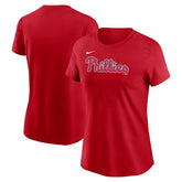 Red Philadelphia Phillies Nike Women's Wordmark T-Shirt