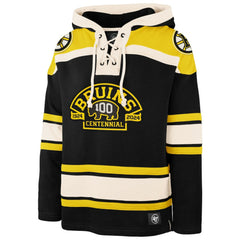 NHL Boston Bruins '47 100th Anniversary Superior Lacer Pullover Hoodie