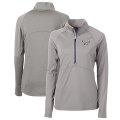 Cutter & Buck Women's Gridiron Classics Logo Adapt Eco Knit Stretch Recycled Half-Zip Pullover Top - Philadelphia Eagles Pullover