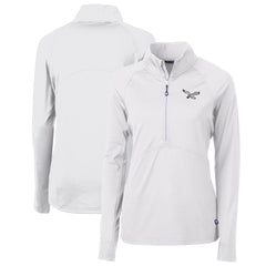 Cutter & Buck Women's Gridiron Classics Logo Adapt Eco Knit Stretch Recycled Half-Zip Pullover Top - Philadelphia Eagles Pullover