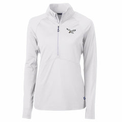 Cutter & Buck Women's Gridiron Classics Logo Adapt Eco Knit Stretch Recycled Half-Zip Pullover Top - Philadelphia Eagles Pullover