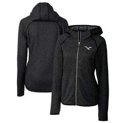 Cutter & Buck Women's Gridiron Classics Logo Mainsail Sweater-Knit Full-Zip Hoodie - Philadelphia Eagles Hoodies