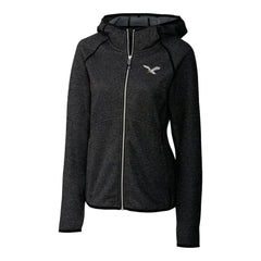 Cutter & Buck Women's Gridiron Classics Logo Mainsail Sweater-Knit Full-Zip Hoodie - Philadelphia Eagles Hoodies