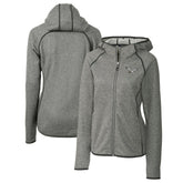 Cutter & Buck Women's Gridiron Classics Logo Mainsail Sweater-Knit Full-Zip Hoodie - Philadelphia Eagles Hoodies