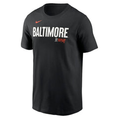 Black Baltimore Orioles Nike City Connect Wordmark T-Shirt