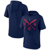 Navy Minnesota Twins Fanatics Iconic Rebel Short Sleeve Hooded Top