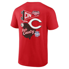 Red Cincinnati Reds Fanatics Split Zone T-Shirt