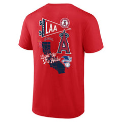 Red Los Angeles Angels Fanatics Split Zone T-Shirt