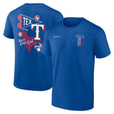 Royal Texas Rangers Fanatics Split Zone T-Shirt