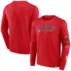 Red St. Louis Cardinals Fanatics Strike the Goal Long Sleeve T-Shirt