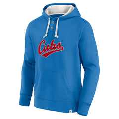 Fanatics Chicago Cubs Royal Plan for Adversity Henley Fleece Pullover Hoodie