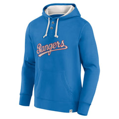 Fanatics Texas Rangers Royal Plan for Adversity Henley Fleece Pullover Hoodie