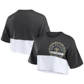 Women's Boxy Color Split Cropped T-Shirt - New Orleans Saints T-shirts