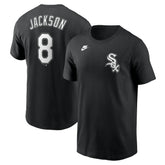 Black Bo Jackson Chicago White Sox Nike Cooperstown Collection Fuse Name & Number T-Shirt