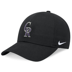 Black Colorado Rockies Nike Club Adjustable Hat