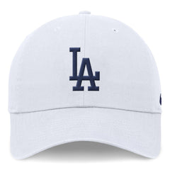 White Los Angeles Dodgers Nike Club Adjustable Hat